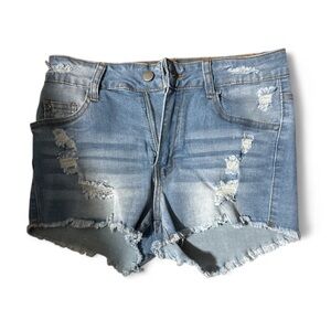 SHEIN Distressed Jean Shorts